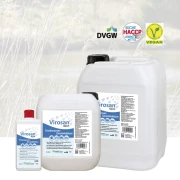 virosan aqua frischwasserdesinfektion, erhältlich in den größen 500 ml, 5 liter und 20 liter