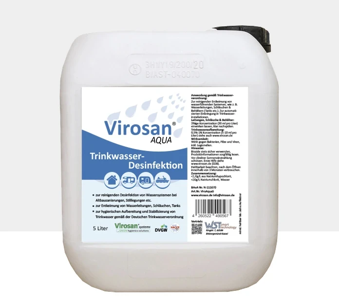 5 liter kanister virosan aqua trinkwasserdesinfektionsmittel