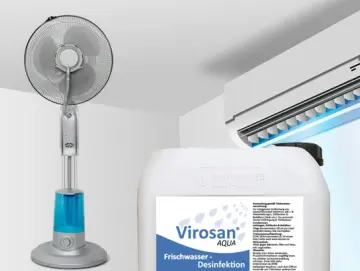 Virosan AQUA in Kombination mit adiabater Verdunstungskühlung