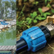 Leitungsanlage am Bootsanlegesteg